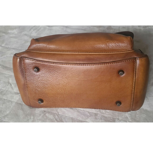 POL Brown Leather Studded Crossbody Bag with Flap Closure - Picture 5 of 10